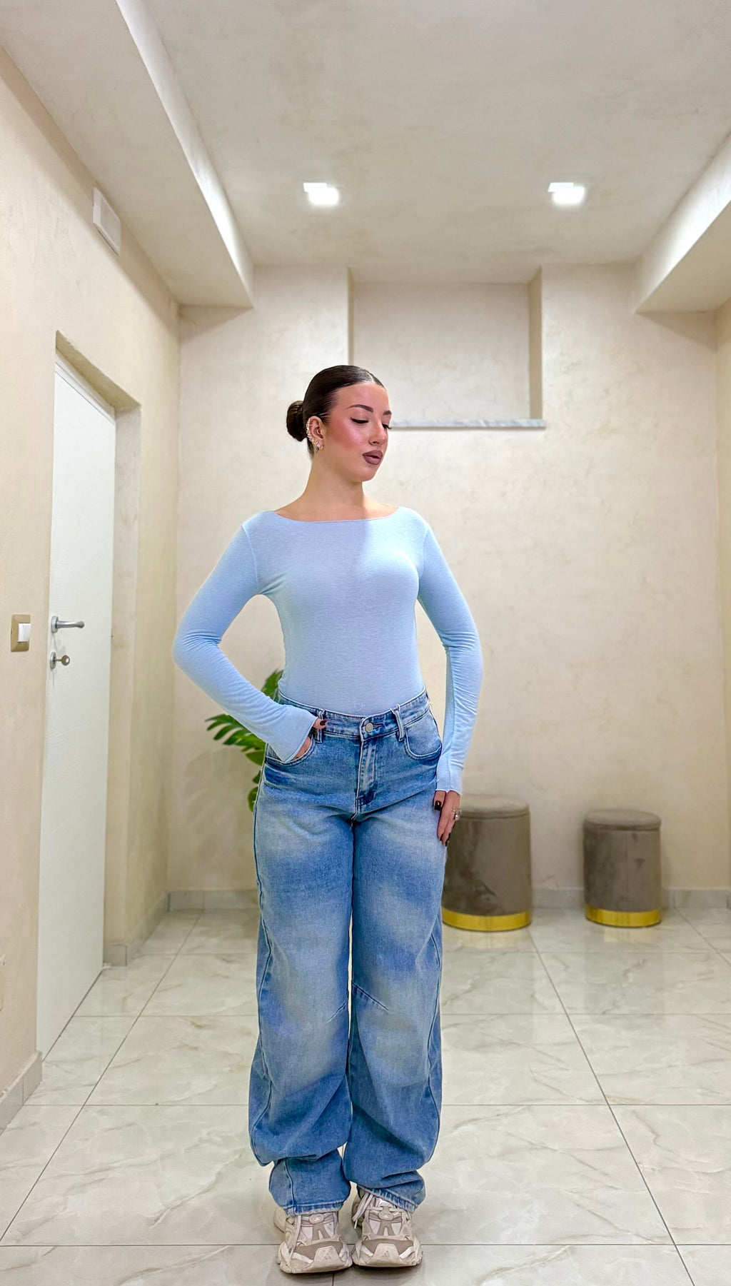 Jeans lavaggio super chiaro A23