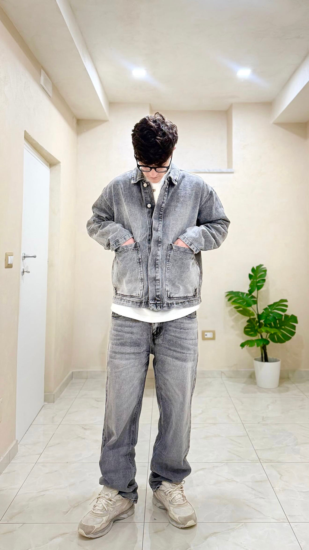 Coordinato jeans grey
