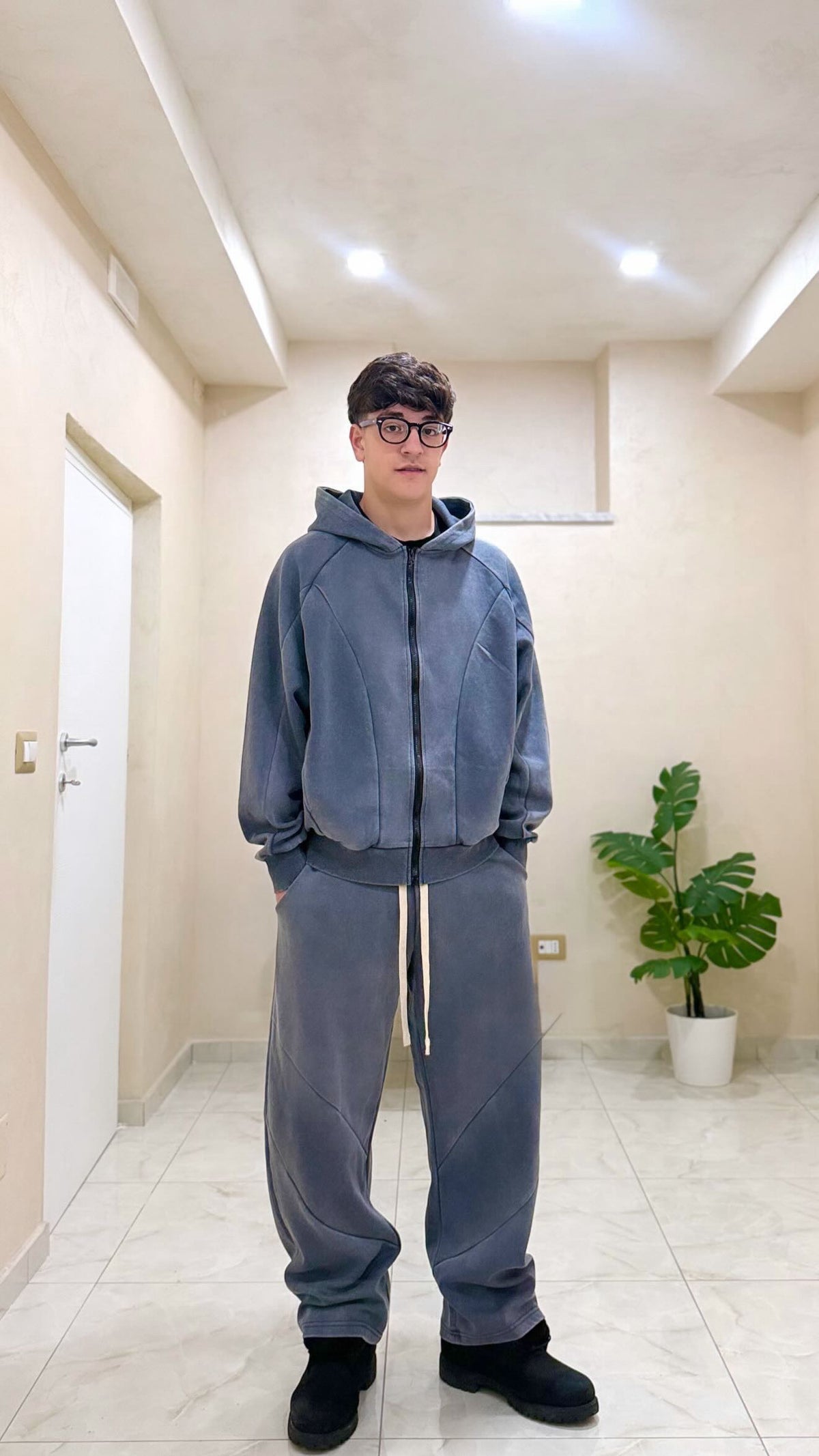 Tuta intera zip