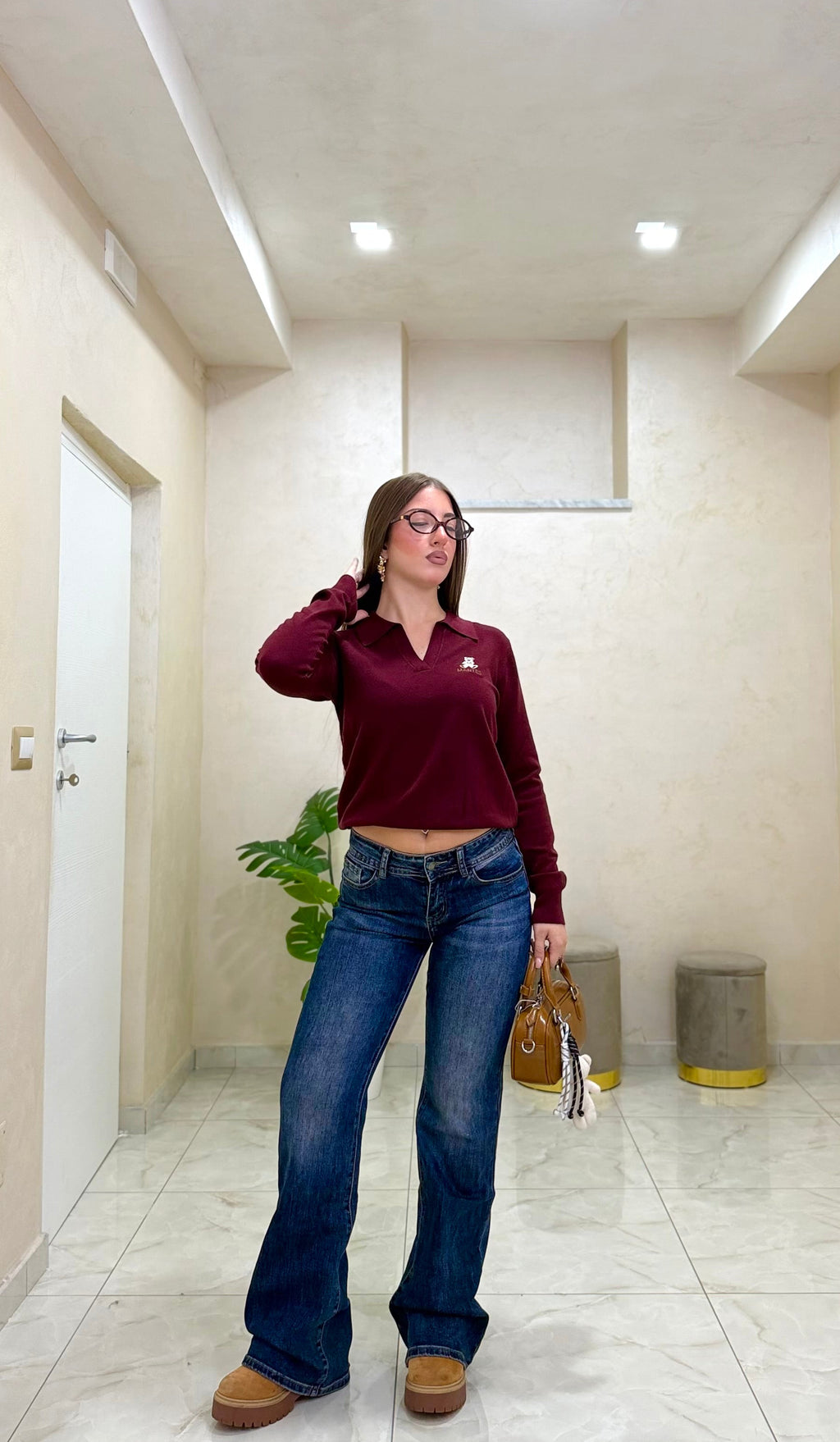 Jeans a zampa vita bassa 8016