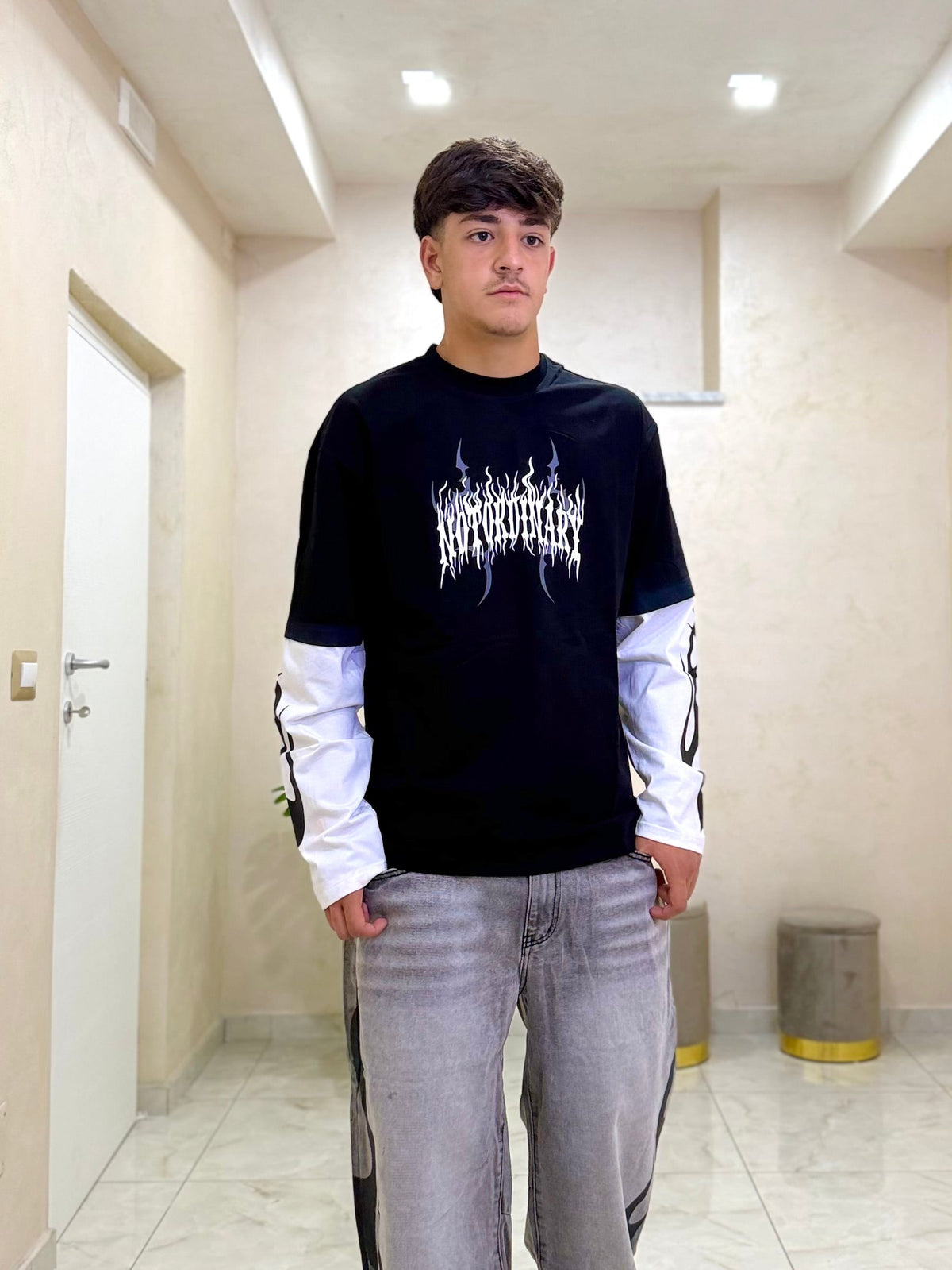 T-shirt long On Fire