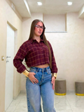 Camicia quadroni crop