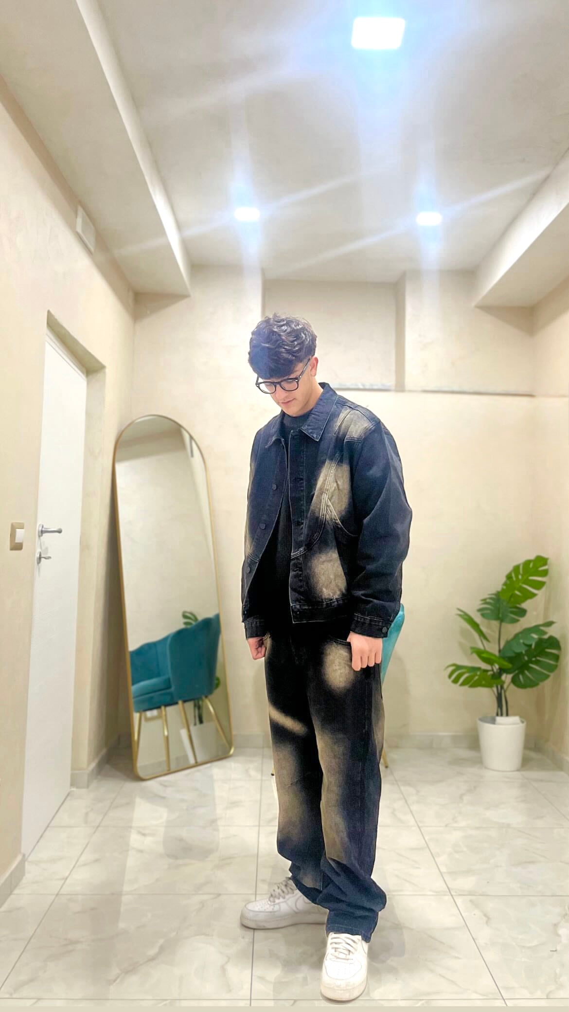 Coordinato jeans black/sabb