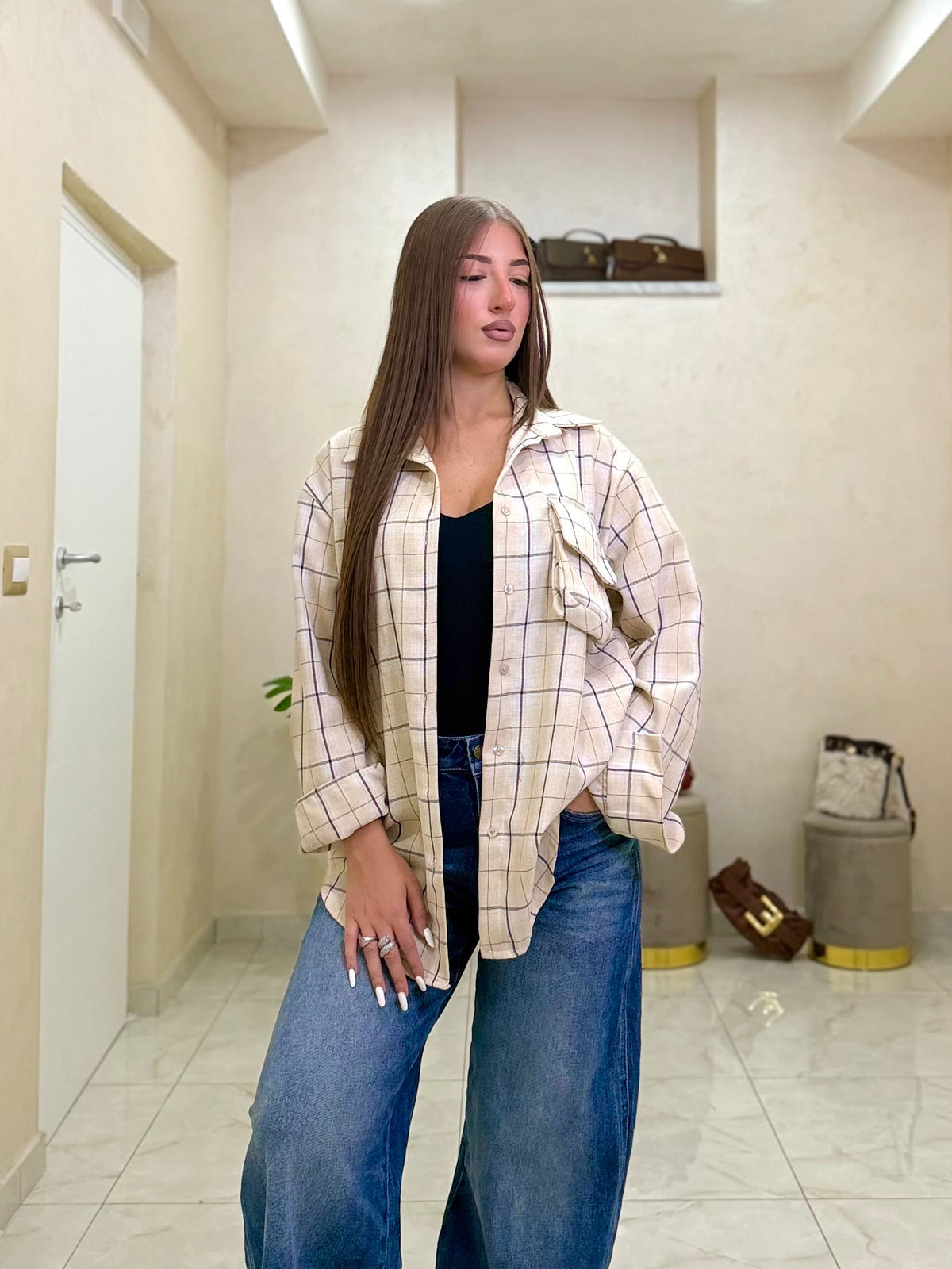 Camicia lady a quadroni