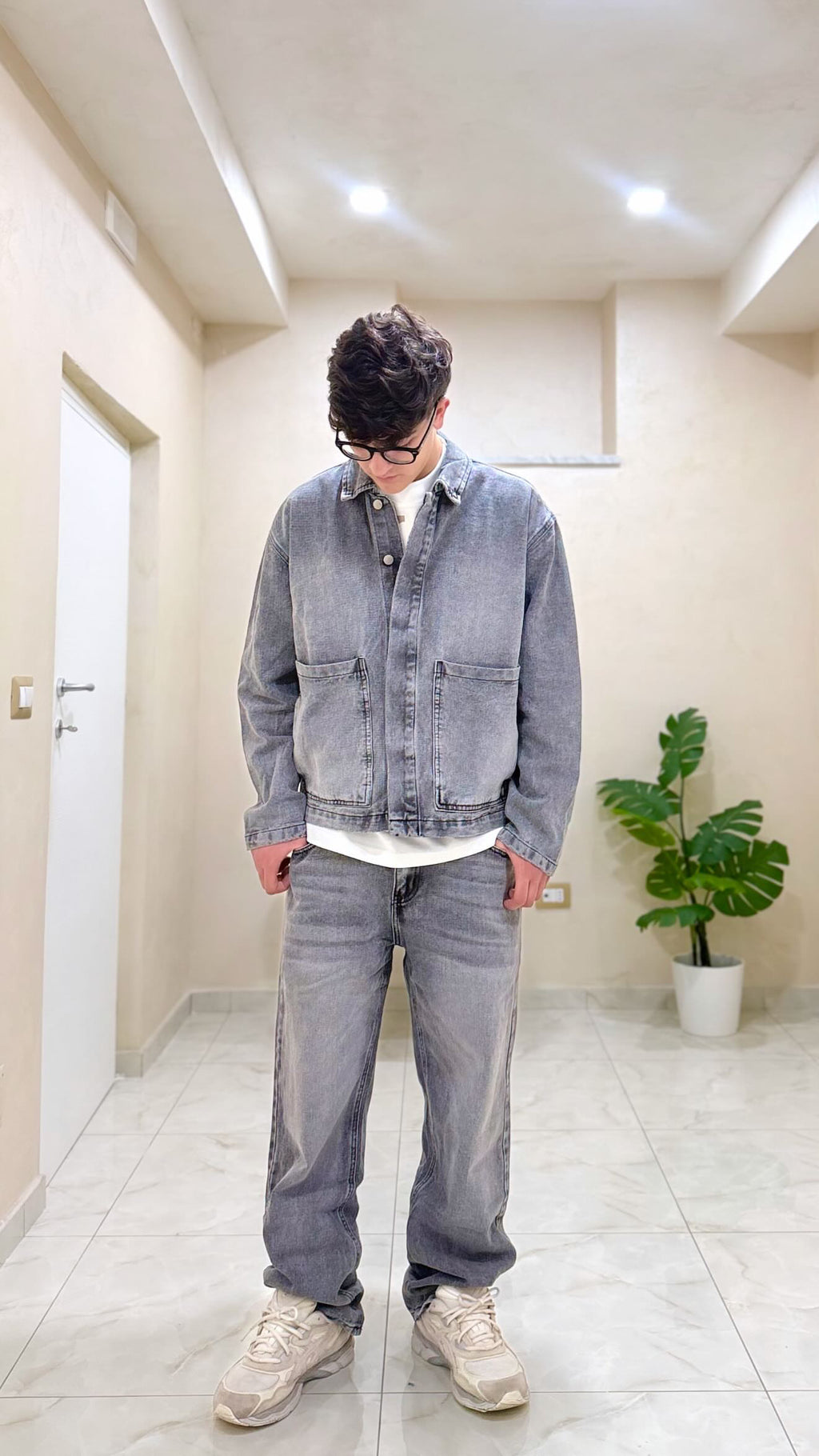 Coordinato jeans grey