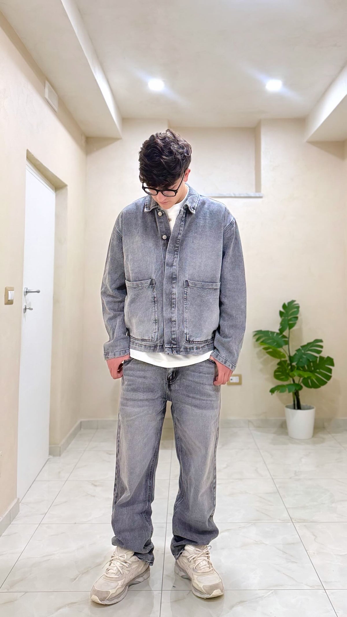 Coordinato jeans grey