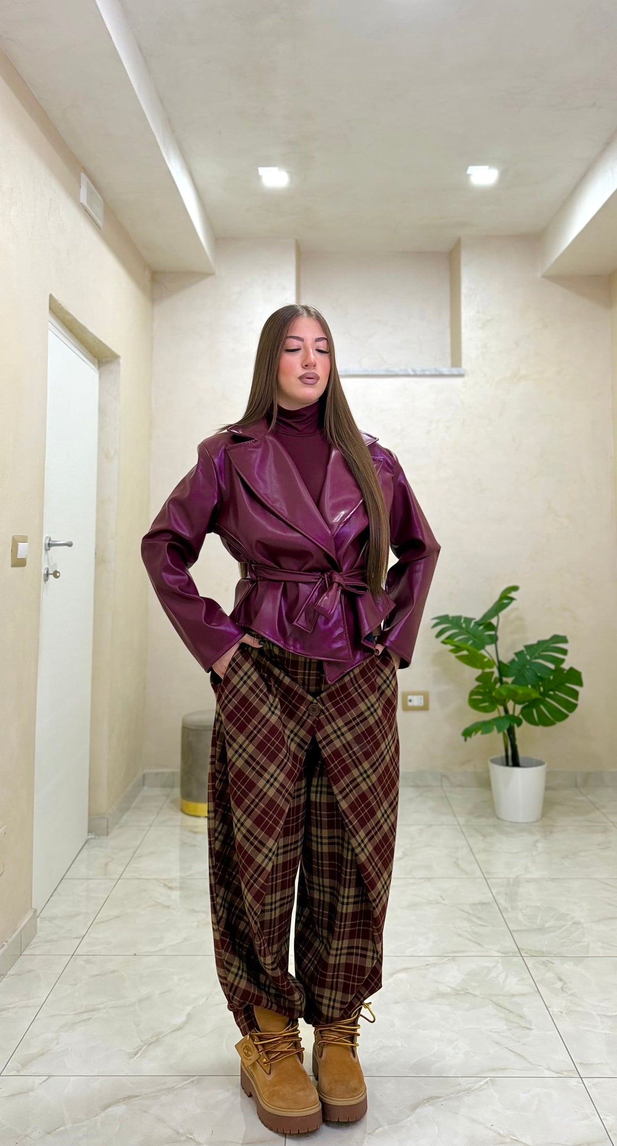 Trench crop eco pelle