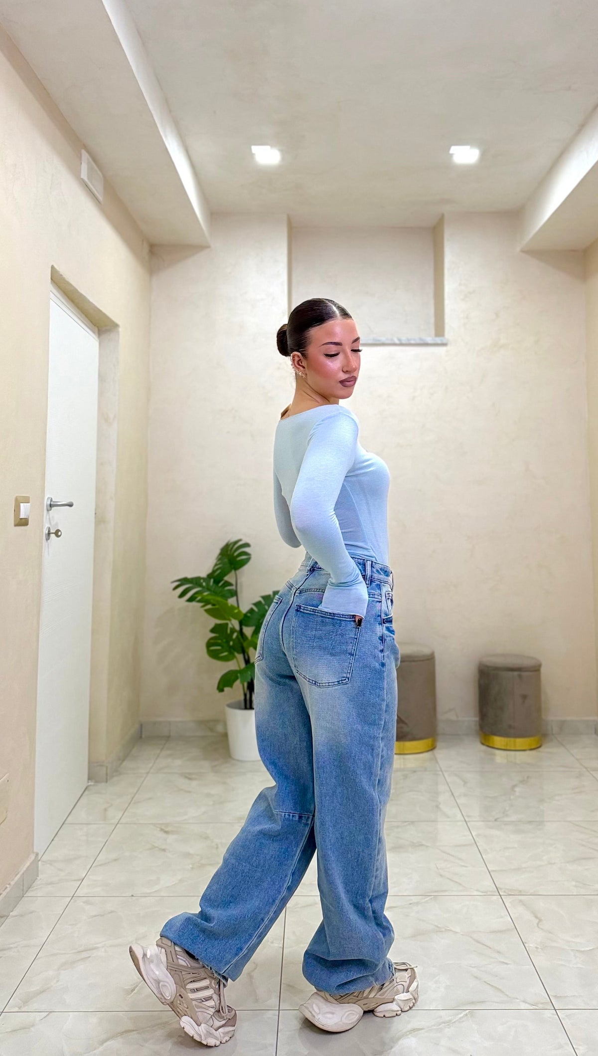 Jeans lavaggio super chiaro A23
