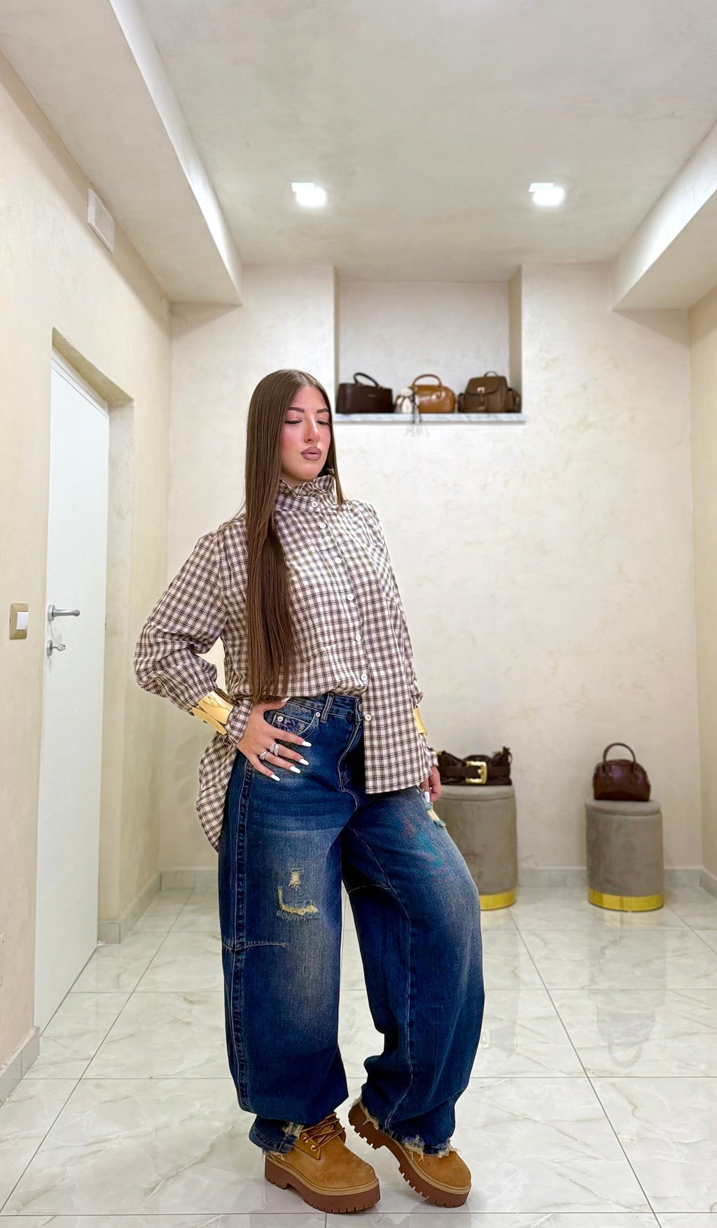 Jeans baggy sabb strappato