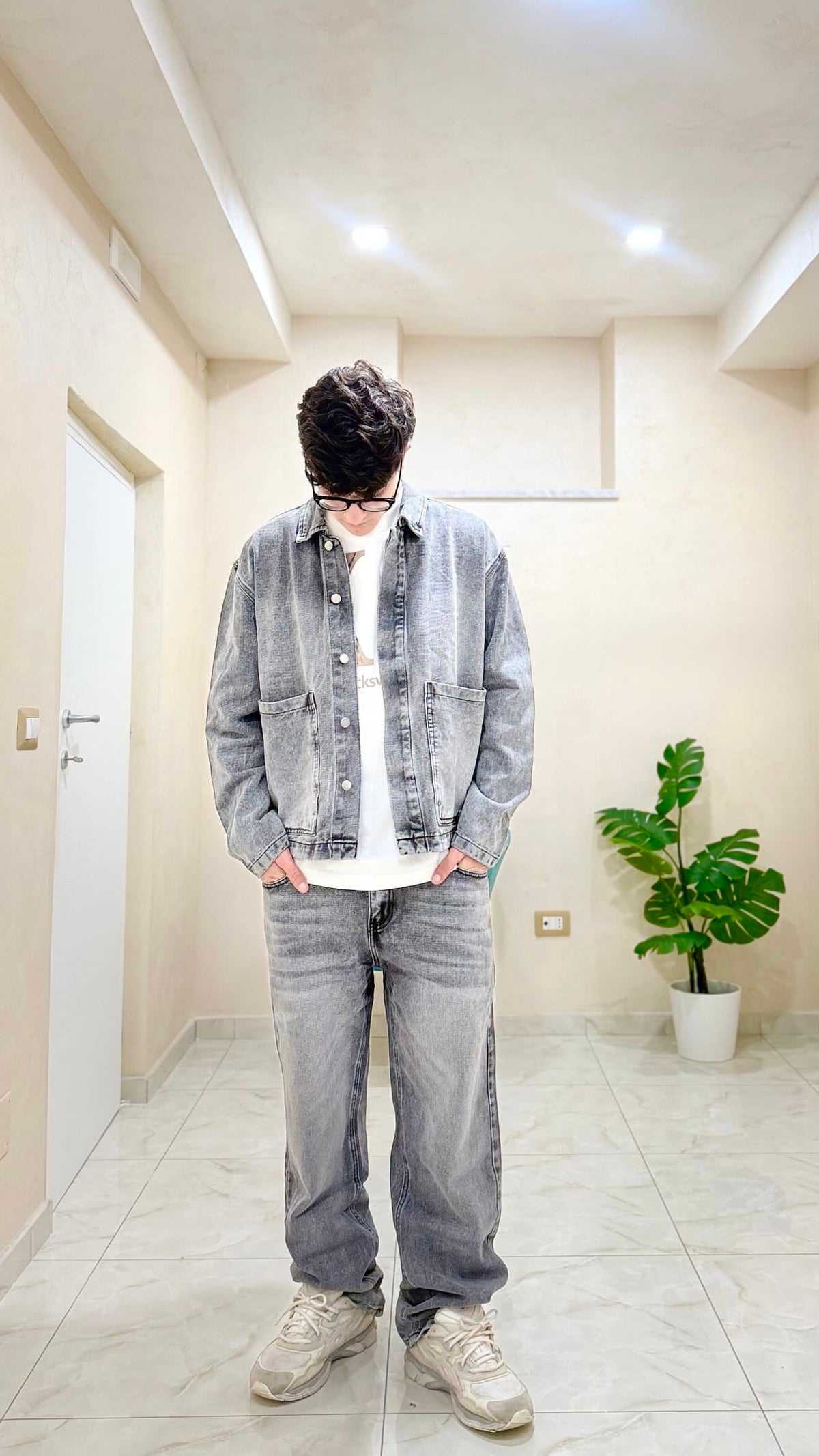 Coordinato jeans grey