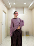 T-shirt long a righe